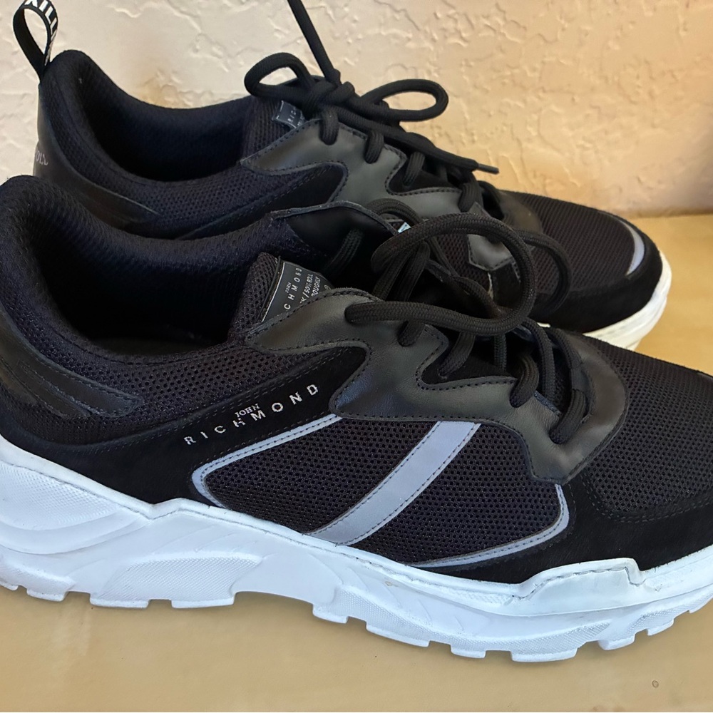 Rick Owens Black and White Men's Sneakers